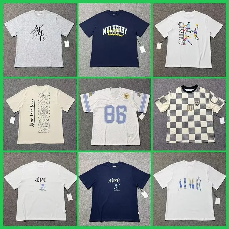 Letter printed landmark building round neck short-sleeved T-shirt